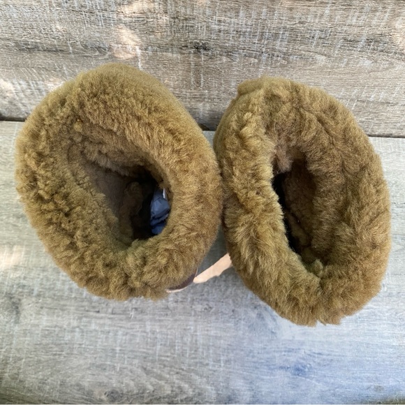 BORN SHEARLING SUEDE LEATHER COGNAC BROWN MID CALF WINTER BOOT SIZE 8.5 - Picture 5 of 10